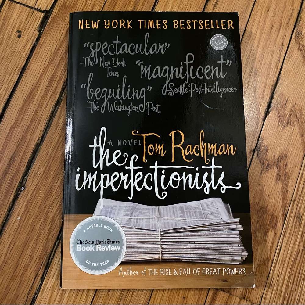Paperback “The Imperfectionists” Tom Rachman, Bestseller Fiction, Book Club